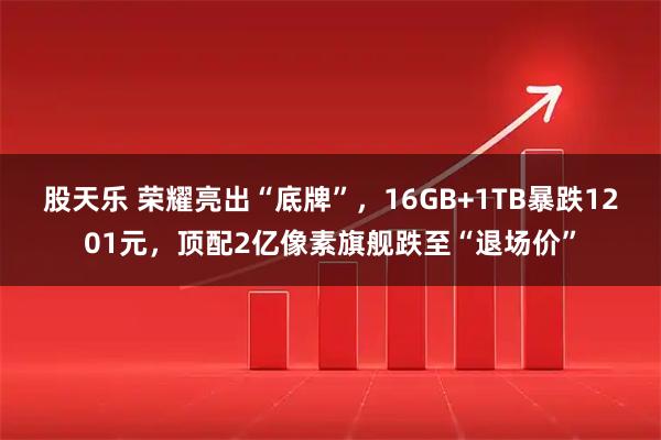 股天乐 荣耀亮出“底牌”，16GB+1TB暴跌1201元，顶配2亿像素旗舰跌至“退场价”